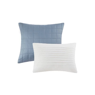 Ramona Seersucker Tulip Print Comforter Bedding Set White 5 Ramona Seersucker Tulip Print Comforter Bedding Set White - Image 3