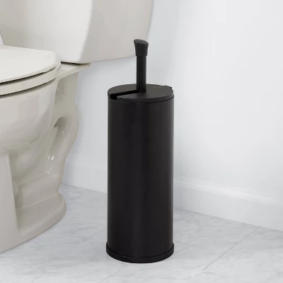 Three Roll Smart Accessories NeverRust Toilet Paper Holder Black - Zenna Home 3 Three Roll Smart Accessories NeverRust Toilet Paper Holder Black - Zenna Home