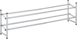 J&V TEXTILES Telescoping Stackable/Expandable Free Standing Shoe Rack, 2-Tier Holds Up To 10-Pair -Baxton Studio Store GUEST 9a450c50 a0fc 4d04 8cd2 a7e31ab95502