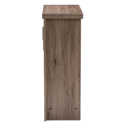 Laverne Modern And Contemporary Oak Finished Shoe Cabinet Brown - Baxton Studio 5 Laverne Modern And Contemporary Oak Finished Shoe Cabinet Brown - Baxton Studio - Image 3
