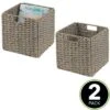 MDesign Woven Seagrass Home Storage Basket For Cube Furniture, 2 Pack -Baxton Studio Store GUEST 9bc79adf 9e50 4871 8075 502a21a39d43