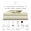 Pillow Gal Classic Cool & Crisp 100% Cotton Percale 4-Piece Sheet Set -Baxton Studio Store GUEST 9c033392 2f1b 4df9 949e dacee122b446
