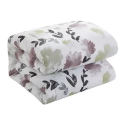 Chic Home Everly Green 7 Piece Duvet Cover Set Reversible Watercolor Floral Print Striped Pattern Design Bedding Multi-color -Baxton Studio Store GUEST 9cc5acf0 fb69 4c5d bf0e d0df1681419b