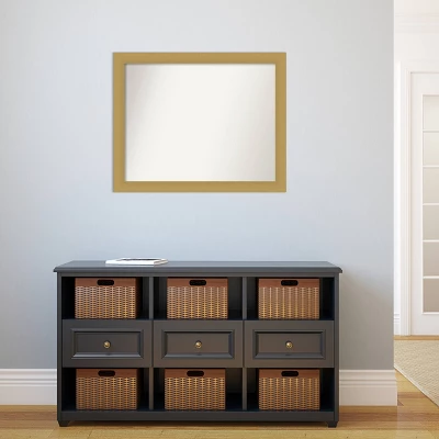 32" X 26" Non-Beveled Grace Brushed Bathroom Wall Mirror Gold - Amanti Art 6 32" X 26" Non-Beveled Grace Brushed Bathroom Wall Mirror Gold - Amanti Art - Image 4