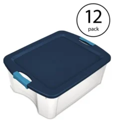 Sterilite 12 Gallon Latch And Carry Storage Tote Box Container