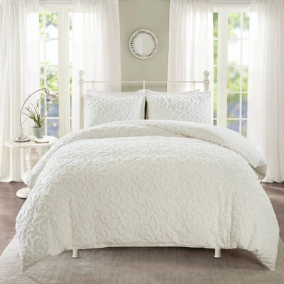 Amber Tufted Cotton Chenille Duvet Cover Set 4 Amber Tufted Cotton Chenille Duvet Cover Set - Image 2