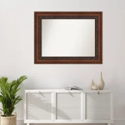 48" X 37" Non-Beveled Decorative Bathroom Wall Mirror Bronze - Amanti Art -Baxton Studio Store GUEST 9e392358 57ea 49a5 9c78 edd7dfc18845