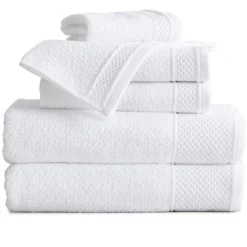 Market & Place Cotton Quick Dry Textured 6-Piece Bath Towel Set 20 Market & Place Cotton Quick Dry Textured 6-Piece Bath Towel Set -Baxton Studio Store GUEST 9ed92dec b3b3 45a5 b94e 765b0a16f501