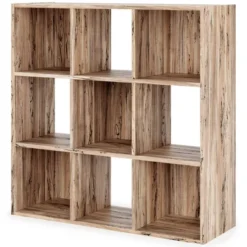 35.43" Piperton 9 Cube Organizer Natural - Signature Design By Ashley -Baxton Studio Store GUEST 9ee78588 7898 4fe7 96ee 0ba8b48aab56