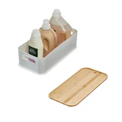 Large Handled Bin With Bamboo Lid Coconut - IDESIGN -Baxton Studio Store GUEST 9eed0919 60a5 4097 8ddc fe9de675ad03