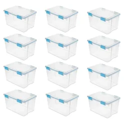 Sterilite 54 Quart Clear Plastic Stackable Storage Container Box Bin With Air Tight Gasket Seal Latching Lid Long Term Organizing Solution 16 Sterilite 54 Quart Clear Plastic Stackable Storage Container Box Bin With Air Tight Gasket Seal Latching Lid Long Term Organizing Solution -Baxton Studio Store GUEST 9f9f528e 3cf0 4657 bde6 44c56d1ce732
