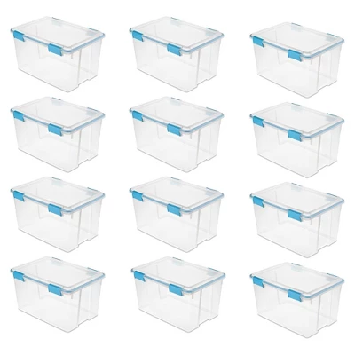 Sterilite 54 Quart Clear Plastic Stackable Storage Container Box Bin With Air Tight Gasket Seal Latching Lid Long Term Organizing Solution 9 Sterilite 54 Quart Clear Plastic Stackable Storage Container Box Bin With Air Tight Gasket Seal Latching Lid Long Term Organizing Solution - Image 7