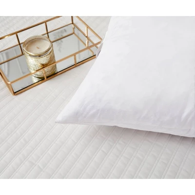 Feather Filled Euro Square Pillow White 2pk - Blue Ridge Home Fashions 5 Feather Filled Euro Square Pillow White 2pk - Blue Ridge Home Fashions - Image 3