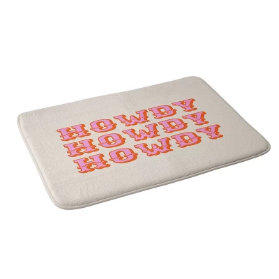 Morgan Elise Sevart Howdy Heavy Memory Foam Bath Mat Pink - Deny Designs 3 Morgan Elise Sevart Howdy Heavy Memory Foam Bath Mat Pink - Deny Designs
