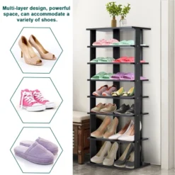 Patented 7-Tier Dual Shoe Rack Practical Free Standing Shelves Storage Shelves Concise -Baxton Studio Store GUEST a1c0d9a2 bddb 47d5 91cd 0099a84345ba