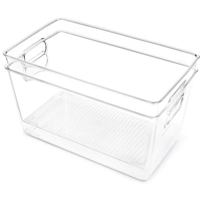 MPM 4 Packs Transparent Plastic Bins Storage Box, Deep Plastic Bins, Great Organization For Home Storage, Kitchen Cabine 5 MPM 4 Packs Transparent Plastic Bins Storage Box, Deep Plastic Bins, Great Organization For Home Storage, Kitchen Cabine - Image 3