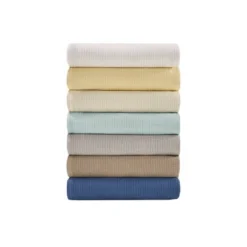 Freshspun Basketweave Cotton Bed Blanket -Baxton Studio Store GUEST a35ebb02 8b26 41cc a111 3351039a2ff0