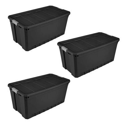 Sterilite Storage System Solution With 50 Gallon Heavy Duty Stackable Storage Box Container Totes With Grey Latching Lid For Home Organization 7 Sterilite Storage System Solution With 50 Gallon Heavy Duty Stackable Storage Box Container Totes With Grey Latching Lid For Home Organization - Image 5