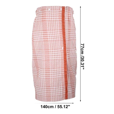 Unique Bargains Adjustable Button Elastic Band Bathroom Soft Absorbent Towel Bath Wrap 55.12"x30.31" 1 Pc 5 Unique Bargains Adjustable Button Elastic Band Bathroom Soft Absorbent Towel Bath Wrap 55.12"x30.31" 1 Pc - Image 3