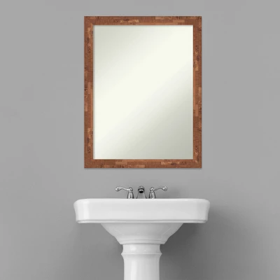 21" X 27" Non-Beveled Fresco Wood Bathroom Wall Mirror Light Pecan Brown - Amanti Art 9 21" X 27" Non-Beveled Fresco Wood Bathroom Wall Mirror Light Pecan Brown - Amanti Art - Image 7
