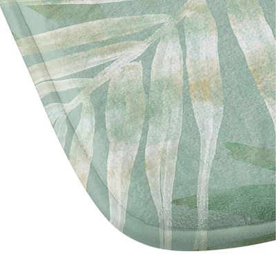 Palms Overlay Memory Foam Bath Mat Green - Deny Designs 4 Palms Overlay Memory Foam Bath Mat Green - Deny Designs - Image 2