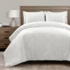 Lush Decor 3pc Diamond Geo Gacquar Comforter Bedding Set White 2 Lush Decor 3pc Diamond Geo Gacquar Comforter Bedding Set White -Baxton Studio Store GUEST a6bf2609 5549 45d6 8dd5 1c73bde8524b