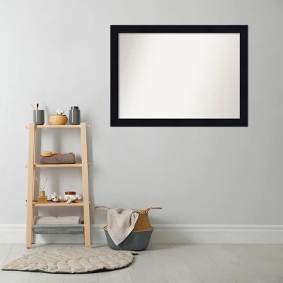 42" X 31" Non-Beveled Shiplap Navy Wood Bathroom Wall Mirror - Amanti Art 6 42" X 31" Non-Beveled Shiplap Navy Wood Bathroom Wall Mirror - Amanti Art - Image 4