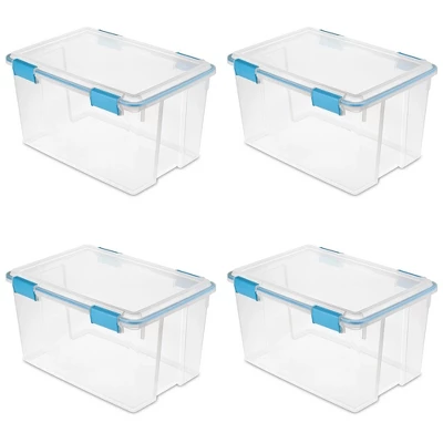 Sterilite 54 Quart Clear Plastic Stackable Storage Container Box Bin With Air Tight Gasket Seal Latching Lid Long Term Organizing Solution 7 Sterilite 54 Quart Clear Plastic Stackable Storage Container Box Bin With Air Tight Gasket Seal Latching Lid Long Term Organizing Solution - Image 5