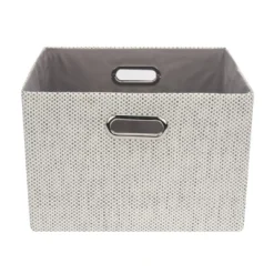Lambs & Ivy Gray Foldable/Collapsible Storage Bin/Basket Organizer With Handles