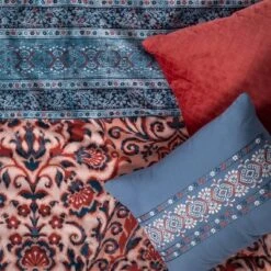 8pc Printed Paisley With Border Comforter Bedding Set Rose/Blue - Threshold™ -Baxton Studio Store GUEST a8c8cf28 3278 4770 b8d9 00bb97115491