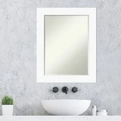 Amanti Art Cabinet White Petite Bevel Bathroom Wall Mirror 29.5 X 23.5 In. 11 Amanti Art Cabinet White Petite Bevel Bathroom Wall Mirror 29.5 X 23.5 In. -Baxton Studio Store GUEST a919ecb6 b497 44b1 9693 7d4477152381