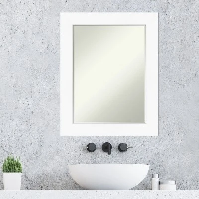 Amanti Art Cabinet White Petite Bevel Bathroom Wall Mirror 29.5 X 23.5 In. 6 Amanti Art Cabinet White Petite Bevel Bathroom Wall Mirror 29.5 X 23.5 In. - Image 4