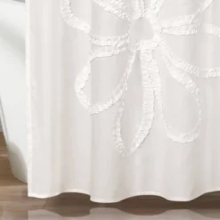 Single Ruffle Flower Shower Curtain - Lush Décor 9 Single Ruffle Flower Shower Curtain - Lush Décor -Baxton Studio Store GUEST aa0d3864 5504 470e b241 2627d48233a2