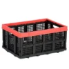 Magna Cart Tote 22" X 16" X 11" Lightweight Collapsible And Stackable Plastic Storage Crate For Home Offices And Garages, Black & Red 2 Magna Cart Tote 22" X 16" X 11" Lightweight Collapsible And Stackable Plastic Storage Crate For Home Offices And Garages, Black & Red -Baxton Studio Store GUEST aa58097b 07fa 435b ae41 26f773f54a5d