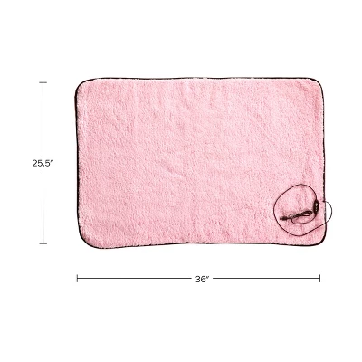 Heated Blanket 2-Pack - USB-Powered Fleece Throw Blankets For Travel, Home, Office, Or Camping - Winter Car Accessories By Stalwart (Pink) 4 Heated Blanket 2-Pack - USB-Powered Fleece Throw Blankets For Travel, Home, Office, Or Camping - Winter Car Accessories By Stalwart (Pink) - Image 2