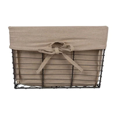 Design Imports Set Of 5 Vintage Gray Wire Liner Baskets Taupe 7 Design Imports Set Of 5 Vintage Gray Wire Liner Baskets Taupe - Image 5