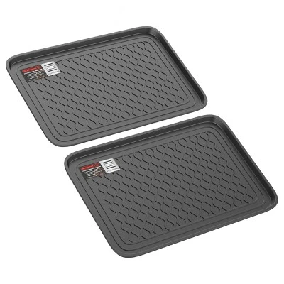 All Weather Boot Tray - Medium Water Resistant Plastic Utility Shoe Mat For Indoor And Outdoor Use In All Seasons By Stalwart (Set Of Two, Dark Grey) 9 All Weather Boot Tray - Medium Water Resistant Plastic Utility Shoe Mat For Indoor And Outdoor Use In All Seasons By Stalwart (Set Of Two, Dark Grey) - Image 7