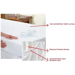 Elegant Comfort Hypoallergenic %100 Water-Proof Terry Cotton Mattress Protector Fitted Sheet Style -Baxton Studio Store GUEST ad849f55 ff58 4301 a008 d2cf4d1dfcb8