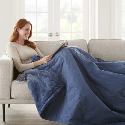 Micro Flannel Reversible Electric Throw Blanket 62" X 84" By Shavel Home Products 3 Micro Flannel Reversible Electric Throw Blanket 62" X 84" By Shavel Home Products