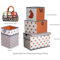 Bacati - Playful Fox Orange/Gray Storage Caddy 12 Bacati - Playful Fox Orange/Gray Storage Caddy -Baxton Studio Store GUEST ae2afb4d 80f7 4fe5 8fb7 0bc89e5c5694