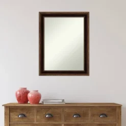 22" X 28" Non-Beveled Corded Bathroom Wall Mirror Bronze - Amanti Art 16 22" X 28" Non-Beveled Corded Bathroom Wall Mirror Bronze - Amanti Art -Baxton Studio Store GUEST ae7b5c3f 118f 4cf2 9bba 156d13921438