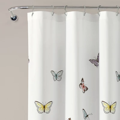 Kids' Flutter Butterfly Shower Curtain - Lush Décor 3 Kids' Flutter Butterfly Shower Curtain - Lush Décor