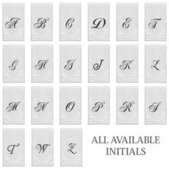 Creative Scents Set Of 2 White Fingertip Monogrammed Towels, Black Embroidered 27 Creative Scents Set Of 2 White Fingertip Monogrammed Towels, Black Embroidered -Baxton Studio Store GUEST af25586f d717 425b 91c2 5b7ecedae4b3