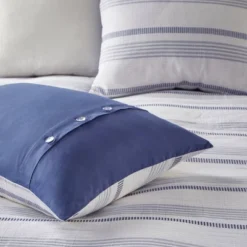 4pc Full/Queen Ansley Striped Organic Cotton Yarn Dyed Comforter Cover Set Indigo - Clean Spaces 15 4pc Full/Queen Ansley Striped Organic Cotton Yarn Dyed Comforter Cover Set Indigo - Clean Spaces -Baxton Studio Store GUEST af39a6cd 18c0 4f74 a057 1e5befe79459