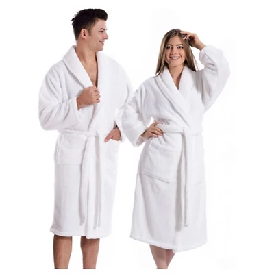 Super Plush Bathrobe - White (Large/XLarge) - Linum Home 3 Super Plush Bathrobe - White (Large/XLarge) - Linum Home