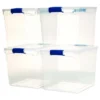 Homz 31 Quart Heavy Duty Clear Plastic Stackable Storage Containers, 4 Pack & 15.5 Quart Heavy Duty Clear Plastic Stackable Storage Containers, 4 Pack -Baxton Studio Store GUEST b23d0259 8f5b 4a41 b451 9e3096aa3d02