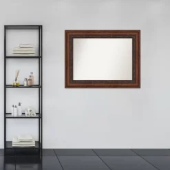 48" X 37" Non-Beveled Decorative Bathroom Wall Mirror Bronze - Amanti Art -Baxton Studio Store GUEST b27d433a 8176 4f06 912b 73fd71e470bc