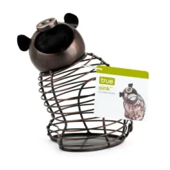 True Oink Pig Cork Holder, Stainless Steel With Rustic Finish, Set Of 1 12 True Oink Pig Cork Holder, Stainless Steel With Rustic Finish, Set Of 1 -Baxton Studio Store GUEST b44d8854 7dbe 4584 9228 0425040204cf