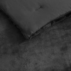 Solid Faux Fur 100% Polyester Duvet Set Black - Betseyville -Baxton Studio Store GUEST b4d06a7e d52d 4653 b46c 931bf4a61bb0