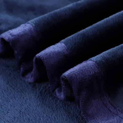 1 Pc Queen Microfiber Flannel Fleece Bed Blankets Navy Blue - PiccoCasa 7 1 Pc Queen Microfiber Flannel Fleece Bed Blankets Navy Blue - PiccoCasa - Image 5